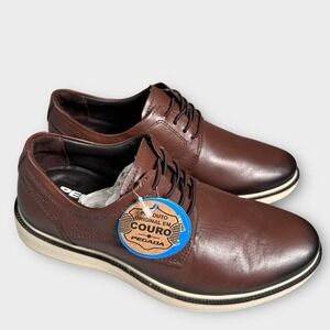 Pegada Mestico Shoes Men 7.5 Brown Leather Casual Dress Made In Brazil 126101-04